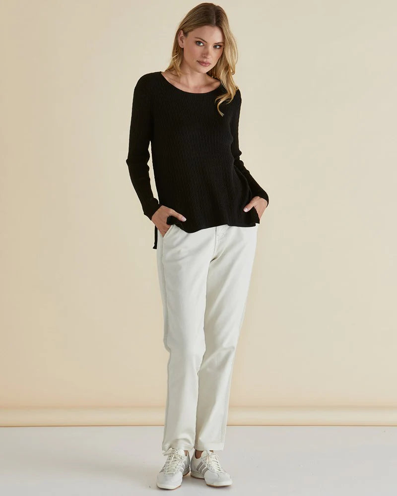 BETTY BASICS Cable Mini Jumper - Black