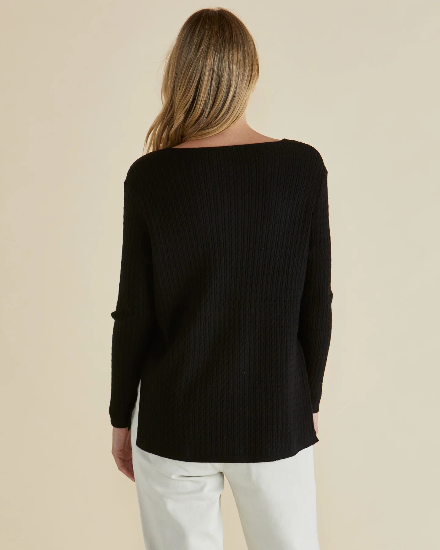 BETTY BASICS Cable Mini Jumper - Black