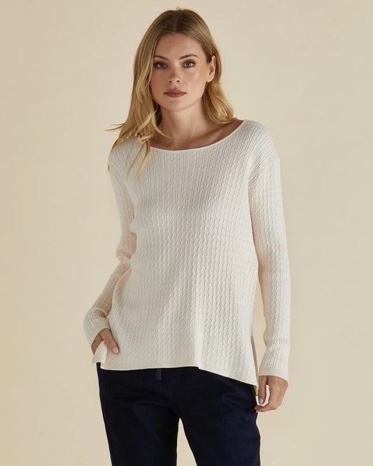 BETTY BASICS Cable Mini Jumper - Oat