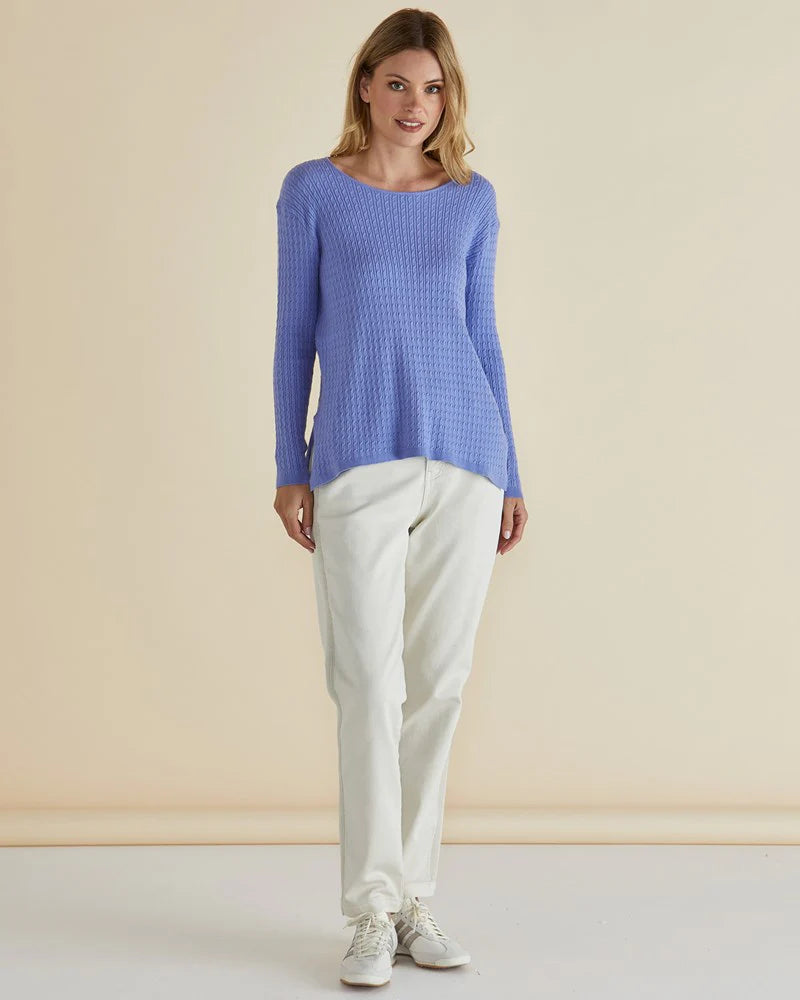 BETTY BASICS Cable Mini Jumper - Powder Blue