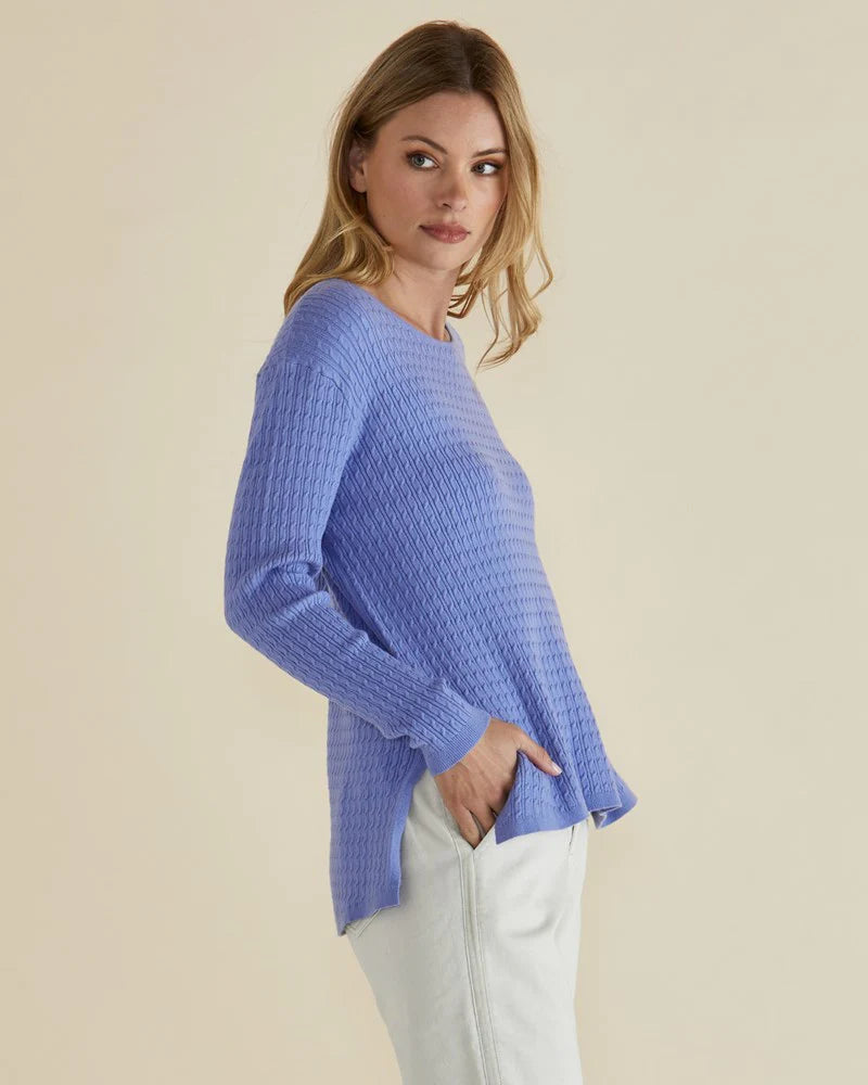 BETTY BASICS Cable Mini Jumper - Powder Blue