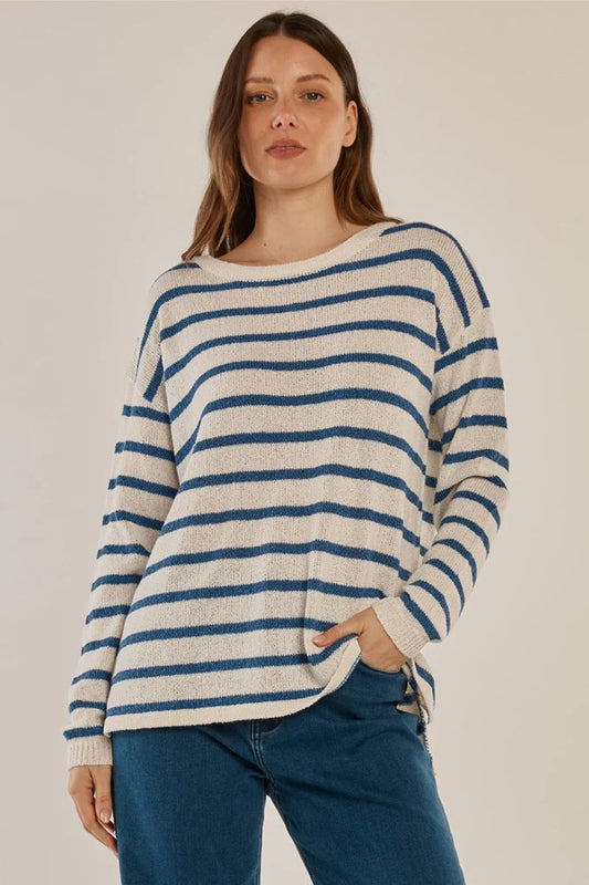 BETTY BASICS Bradford Knit Top - Nautical Stripe