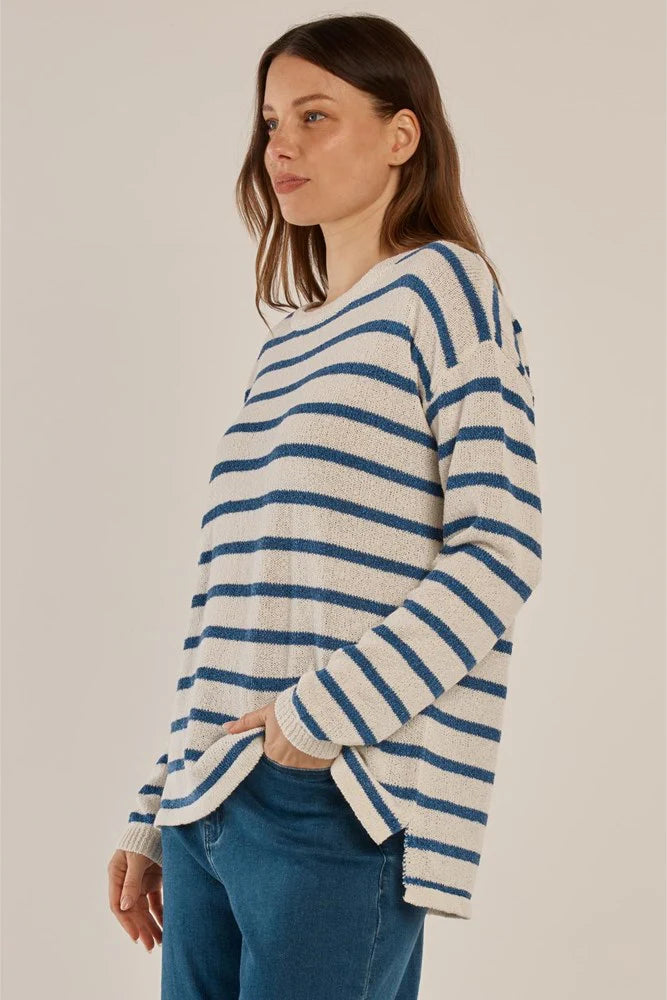 BETTY BASICS Bradford Knit Top - Nautical Stripe