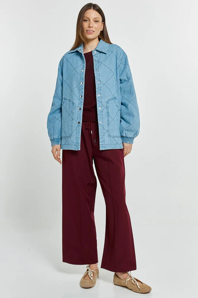 BETTY BASICS Quest Quilted Jacket - Blue Wash
