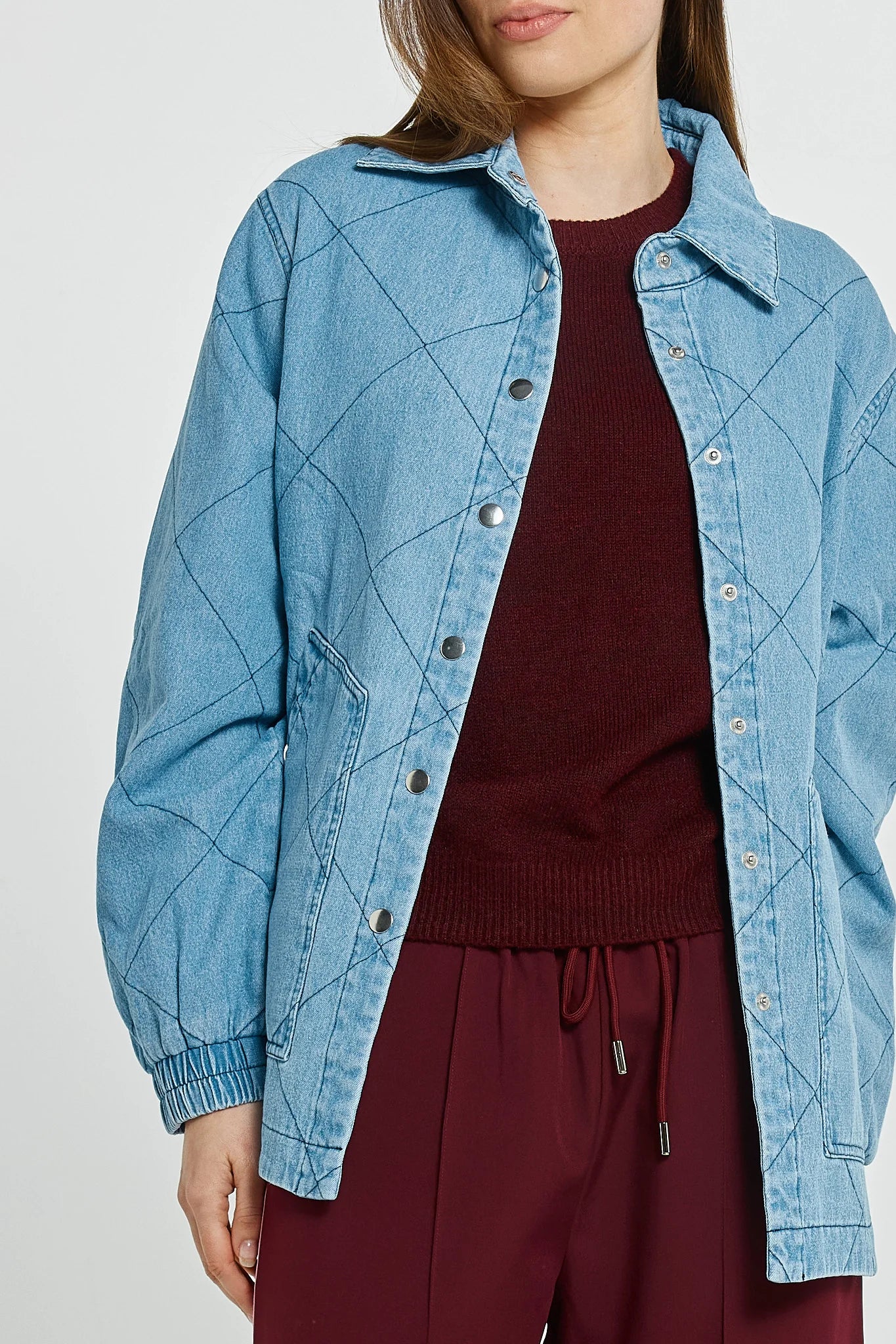 BETTY BASICS Quest Quilted Jacket - Blue Wash