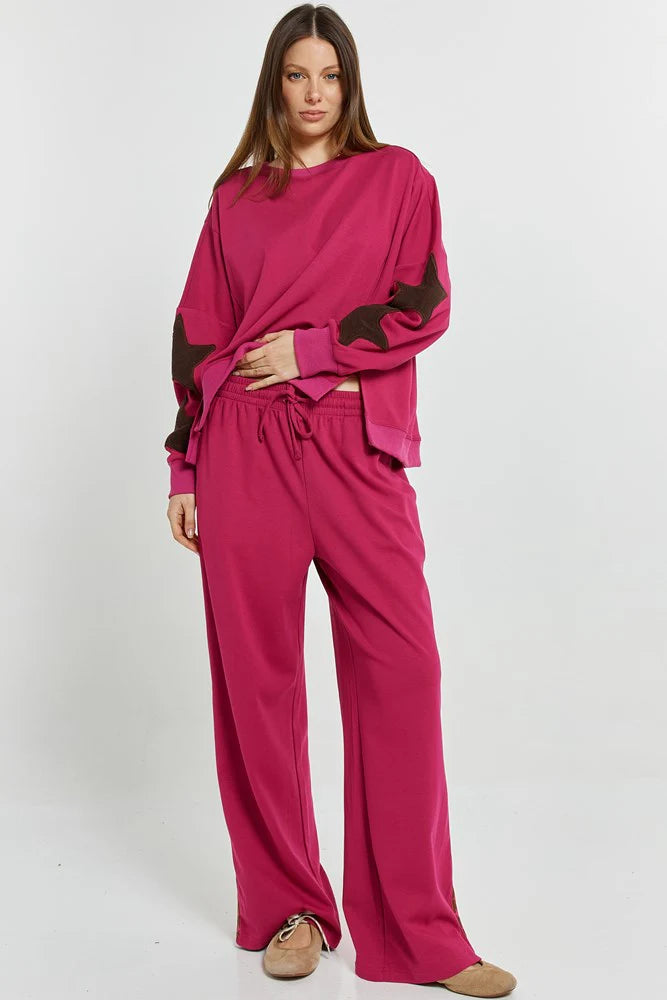 BETTY BASICS Saskia Trackpant - Mulberry