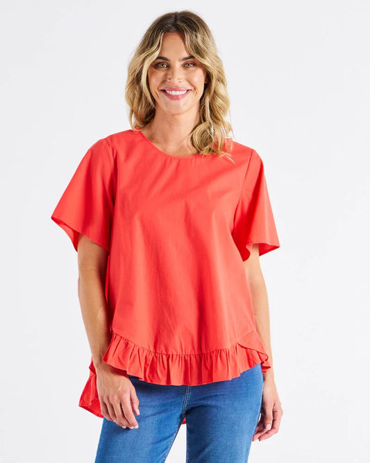 BETTY BASICS Candice Blouse - Watermelon