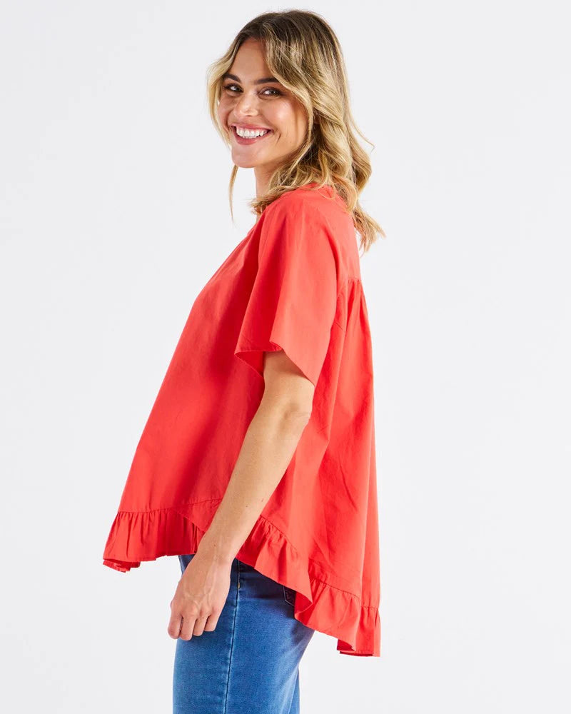 BETTY BASICS Candice Blouse - Watermelon