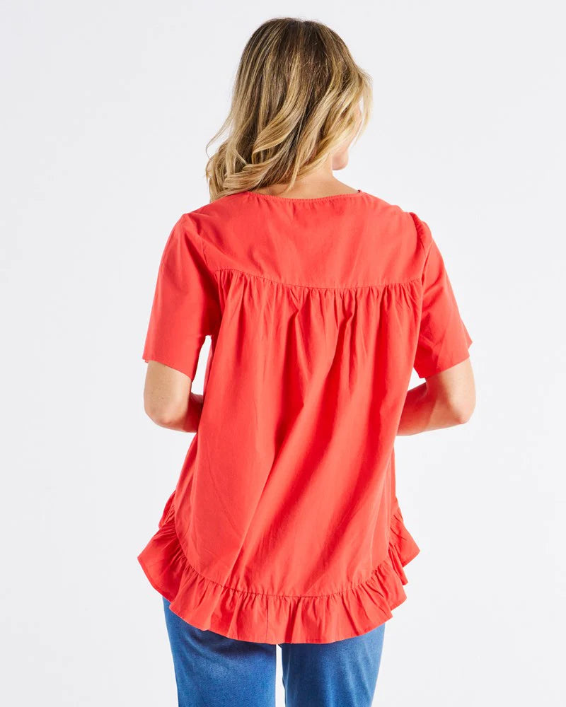 BETTY BASICS Candice Blouse - Watermelon