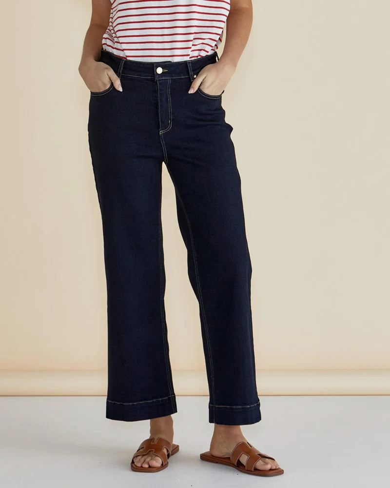 BETTY BASICS Willow Wide Leg Jeans - Ink