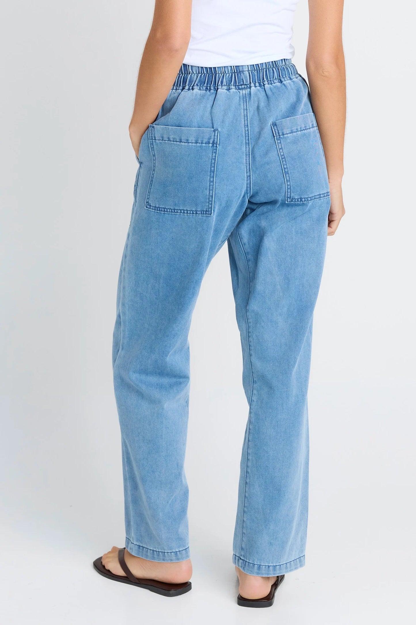 BETTY BASICS Quinn Cotton Jogger - Blue Medium