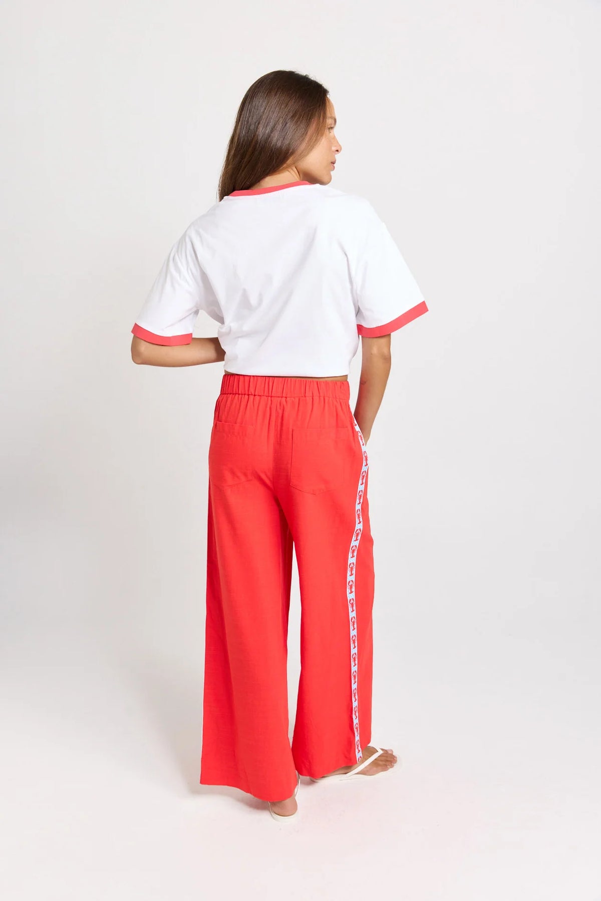 BETTY BASICS Sable Wide Leg Pant - Red