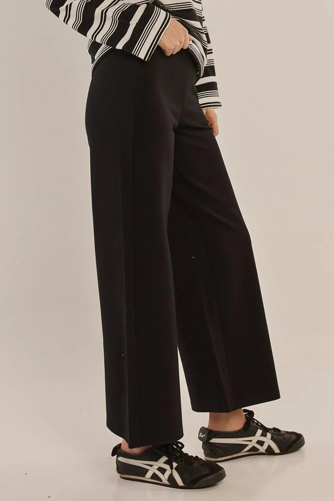 BETTY BASICS Wynn Wide Leg Ponte Pant - Black
