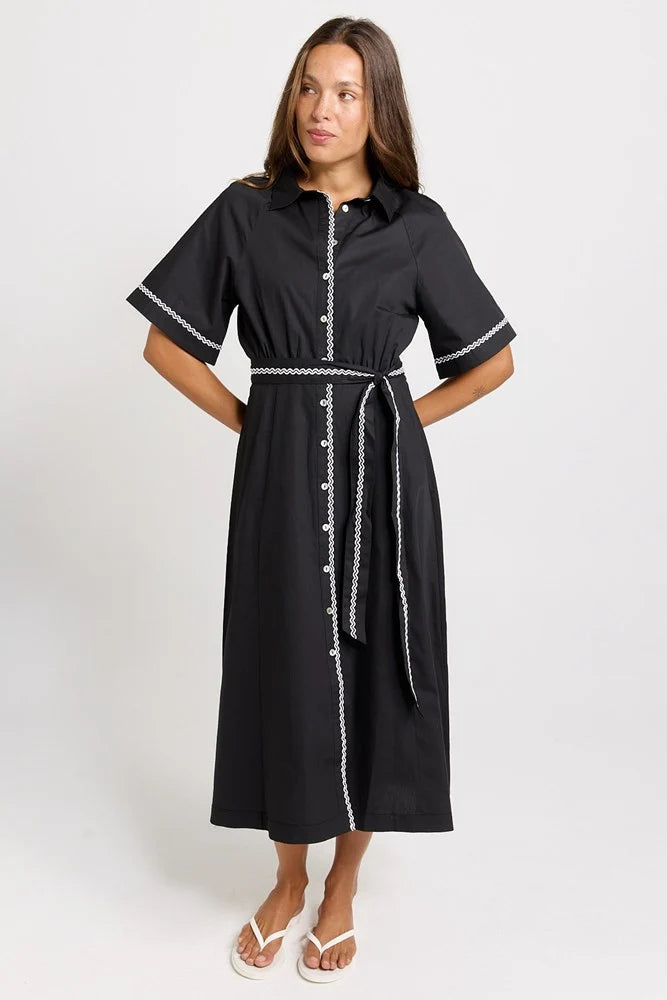 BETTY BASICS Lucy Shirt Dress - Black