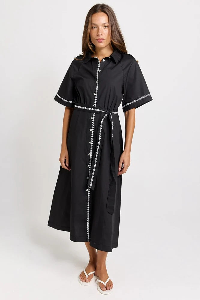 BETTY BASICS Lucy Shirt Dress - Black