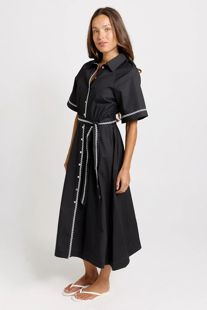 BETTY BASICS Lucy Shirt Dress - Black