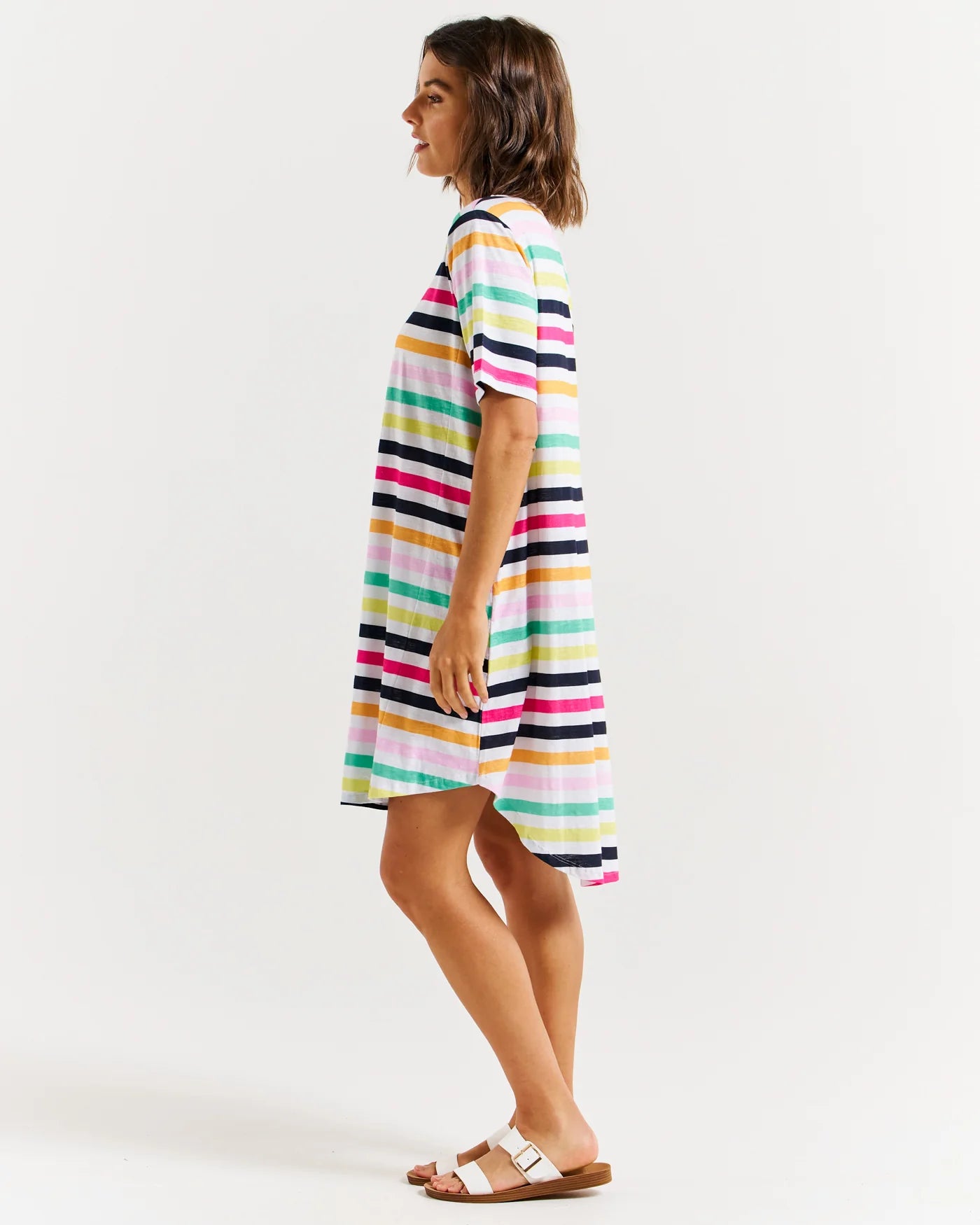 BETTY BASICS Nyree Dress - Rainbow Stripe