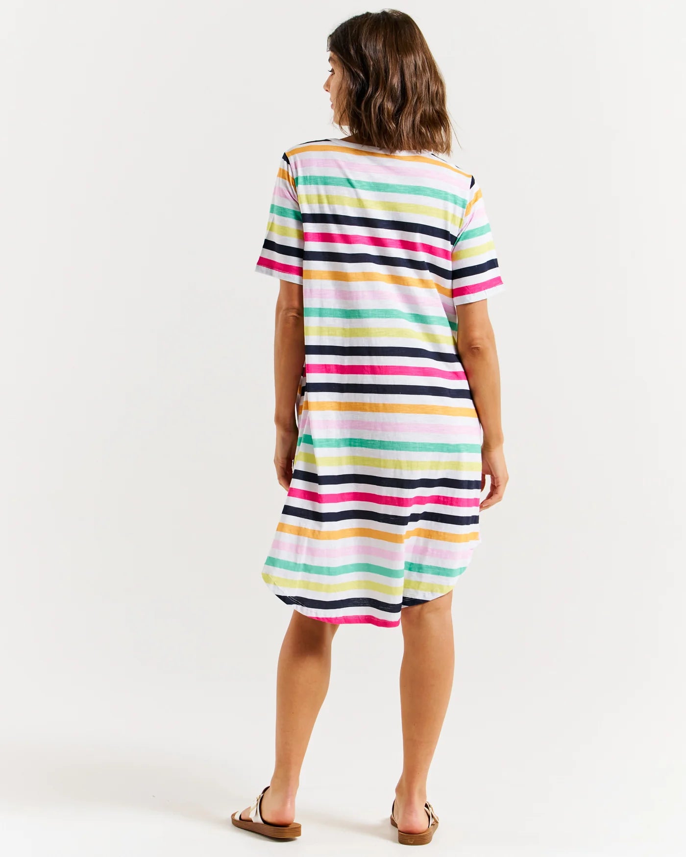 BETTY BASICS Nyree Dress - Rainbow Stripe