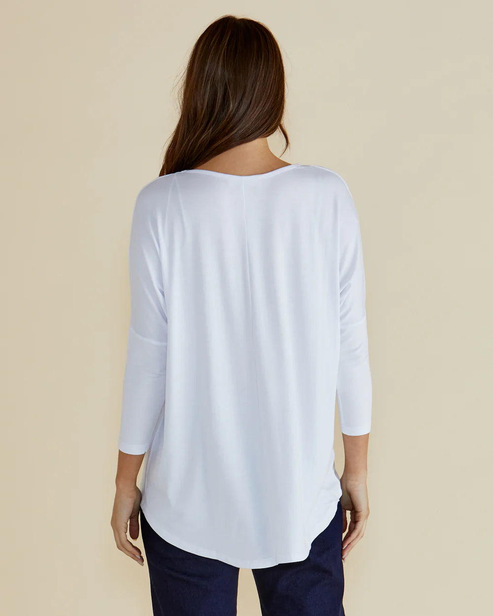 BETTY BASICS Milan 3/4 Sleeve Top - White