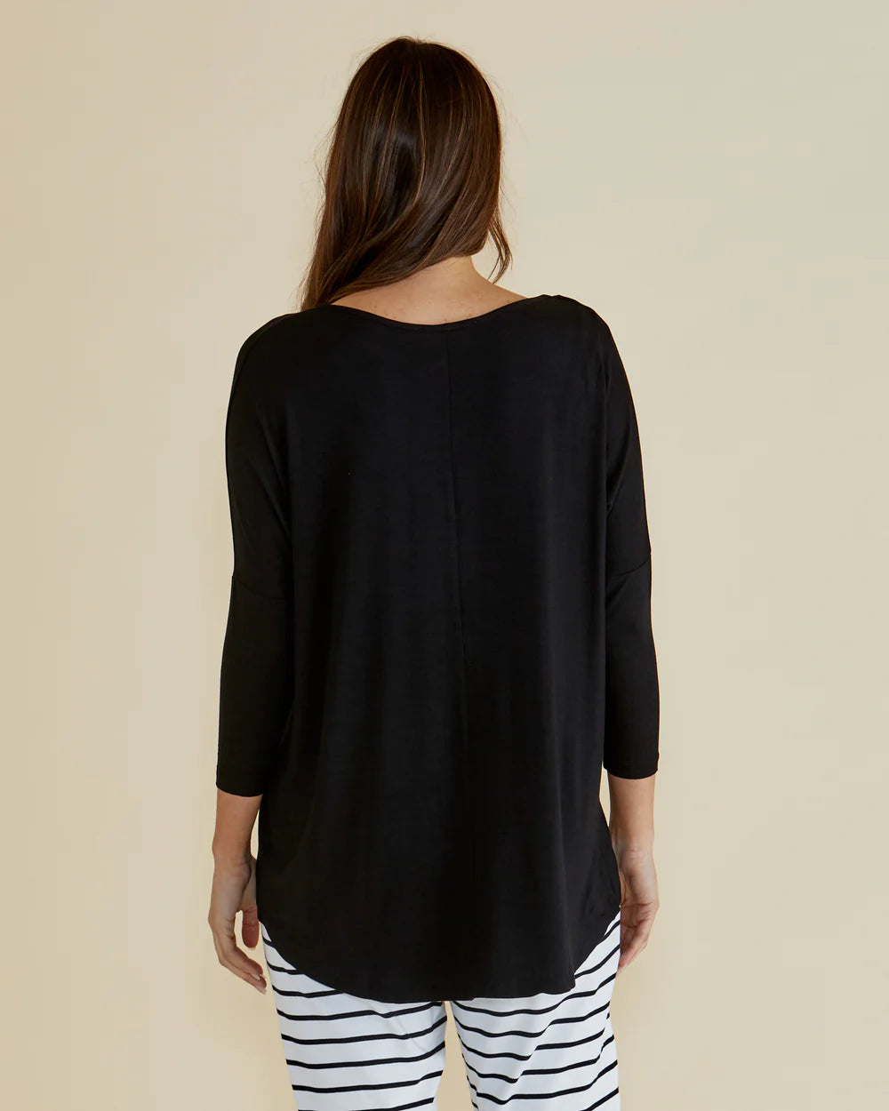 BETTY BASICS Milan 3/4 Sleeve Top - Black