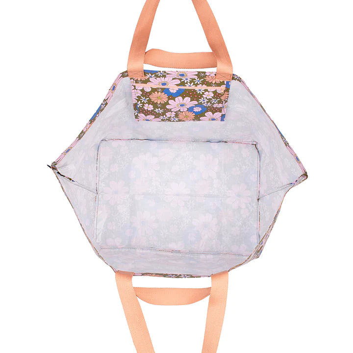 KOLLAB BEACH BAG - Blue Flowers