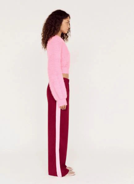 MINKPINK Vesper Casual Pant - Wine/Pop Pink