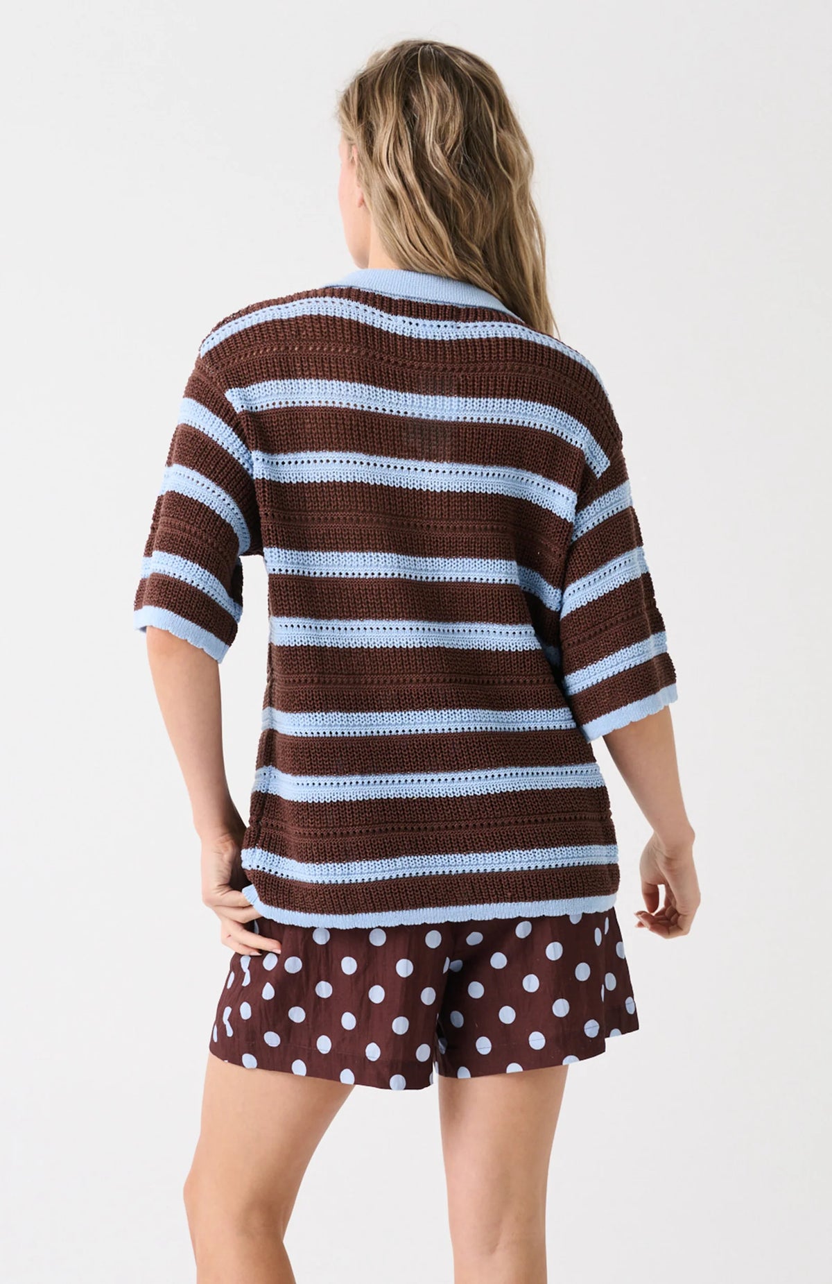 CARTEL & WILLOW Odin Knit - Chocolate Stripe