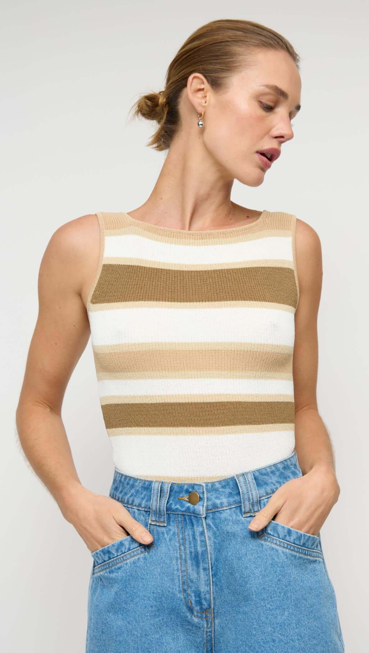 STAPLE THE LABEL Cortina Stripe Knit Tank