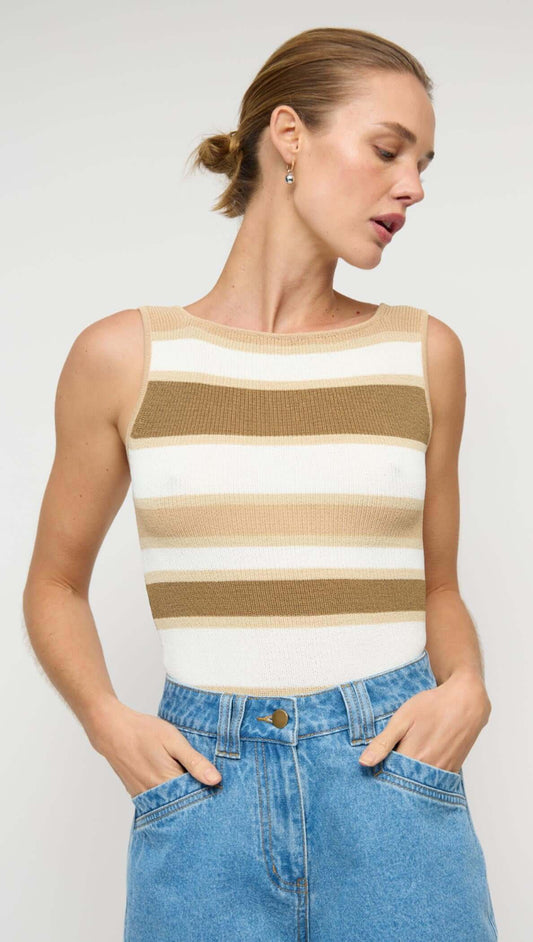 STAPLE THE LABEL Cortina Stripe Knit Tank