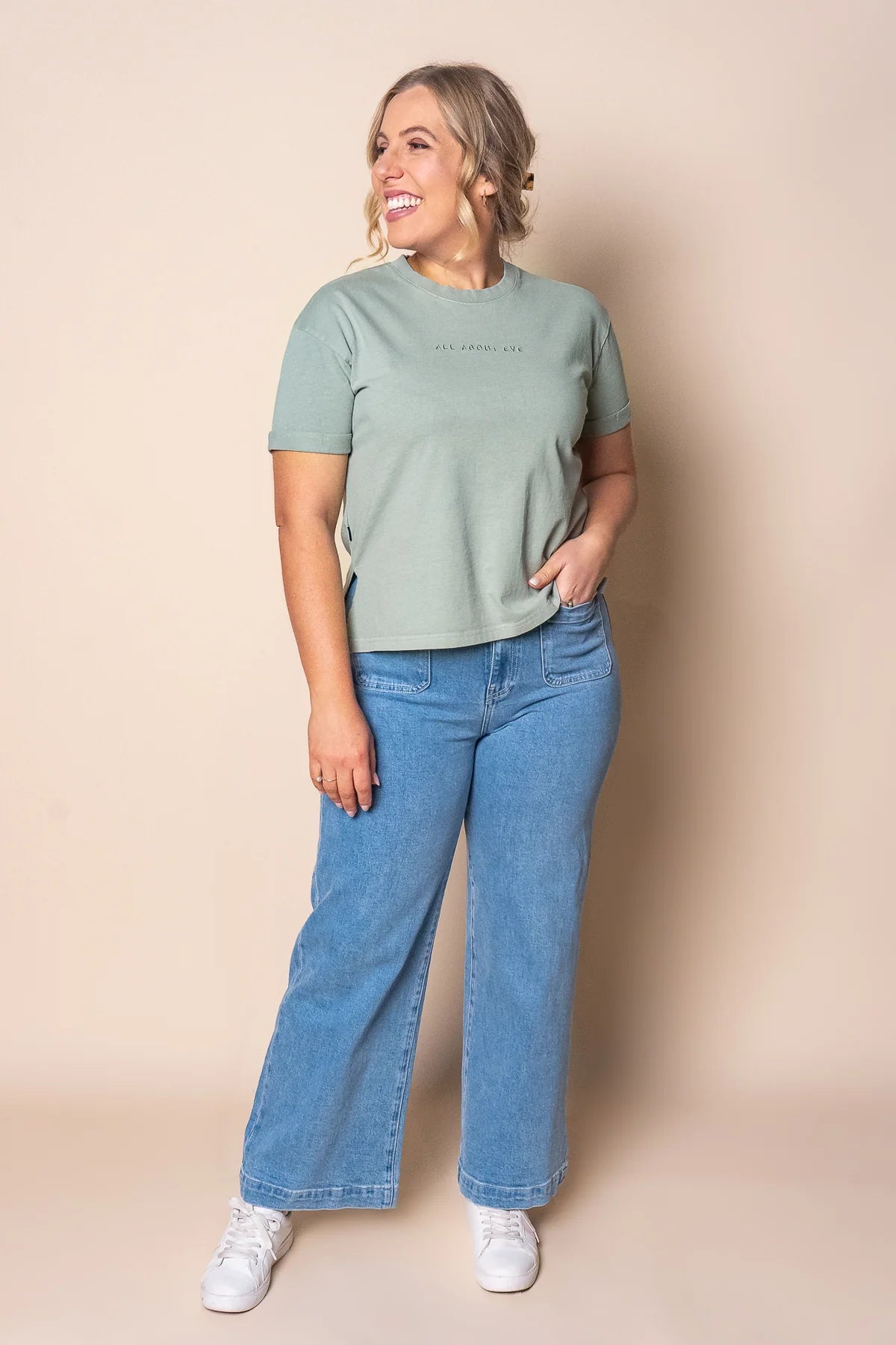 ALL ABOUT EVE Washed Tee - Sage