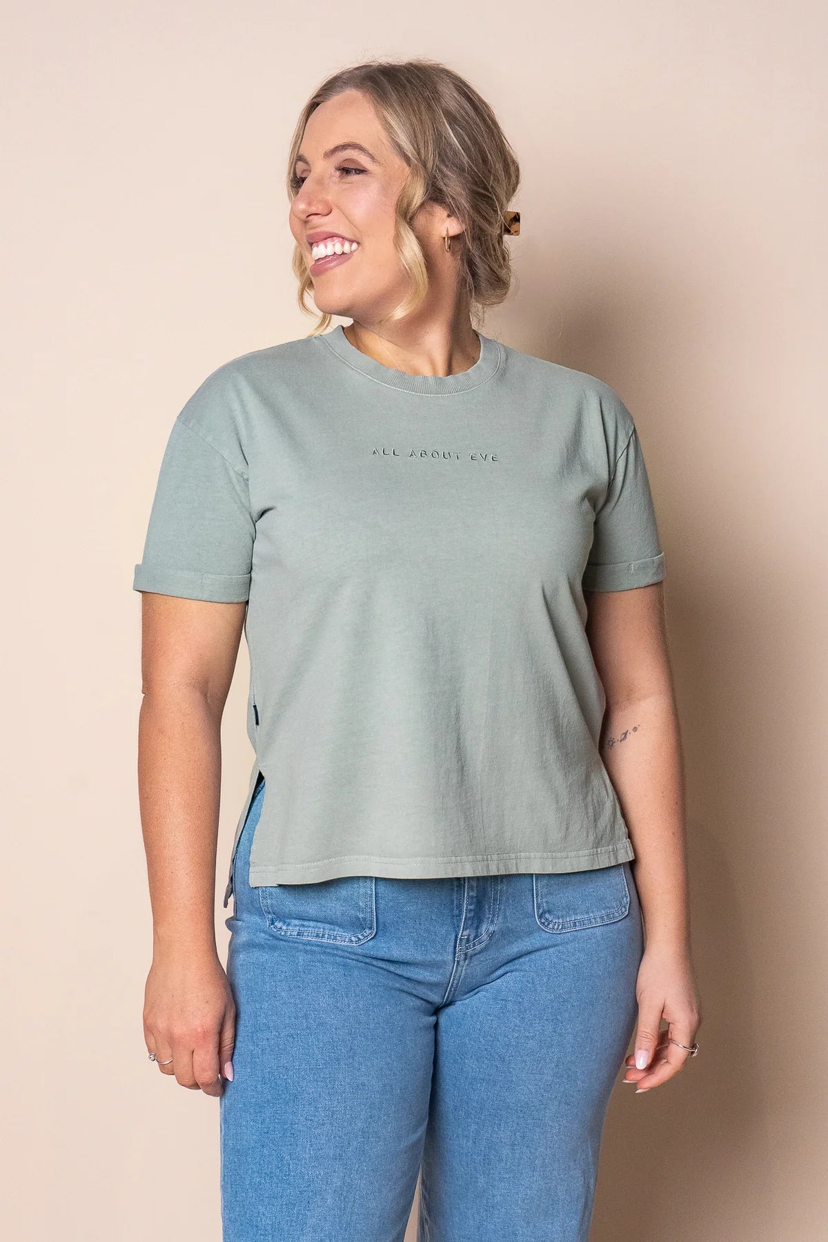 ALL ABOUT EVE Washed Tee - Sage