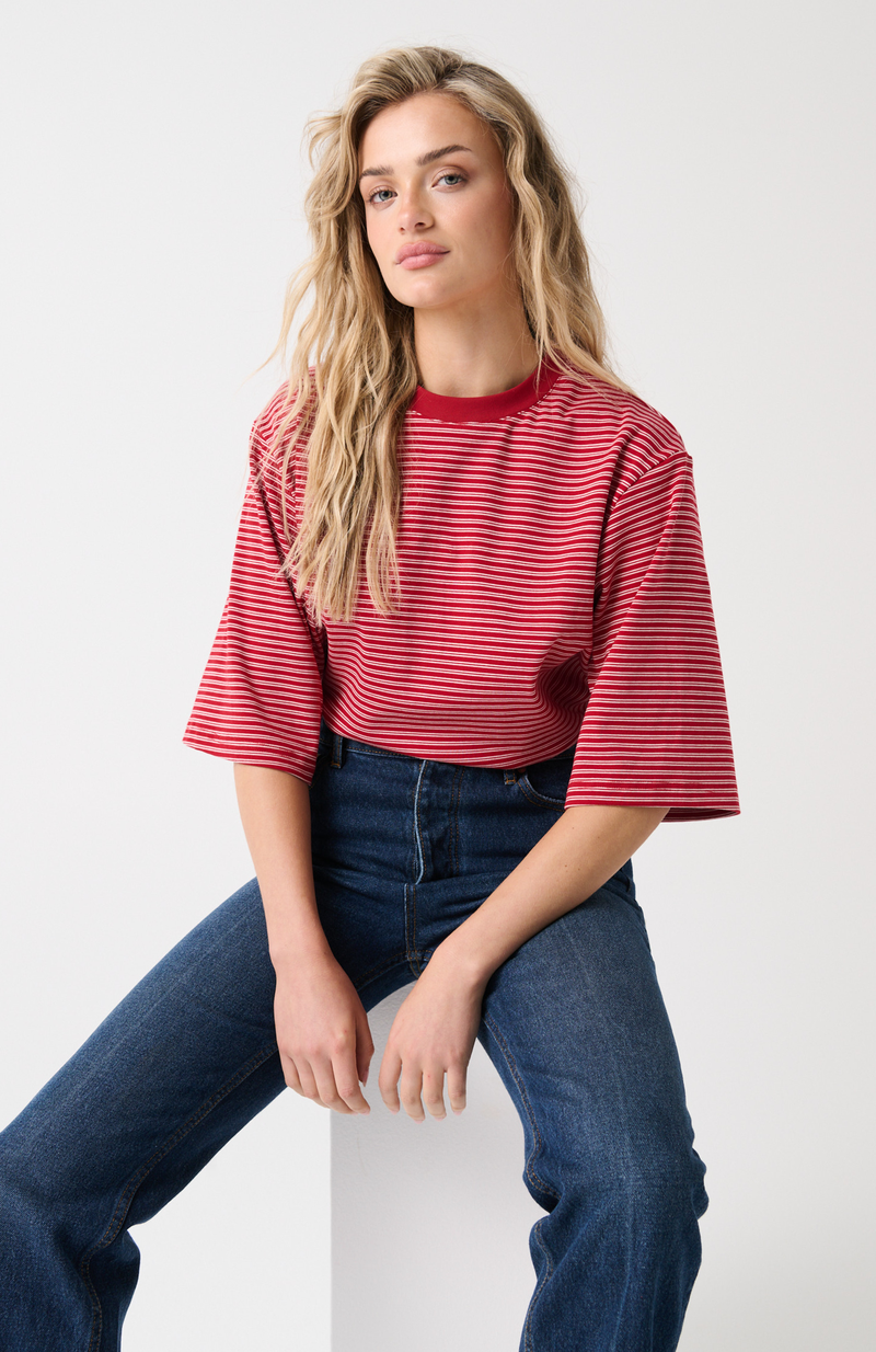 CARTEL & WILLOW  Hallie Tee - Red Stripe