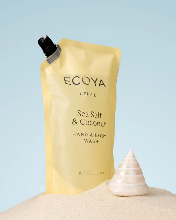 ECOYA Seasalt & Coconut Hand & Body Wash Refill 1ltr