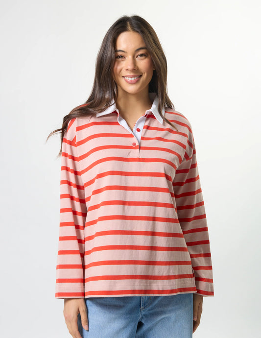 STELLA + GEMMA Polo Top - Pink Punch