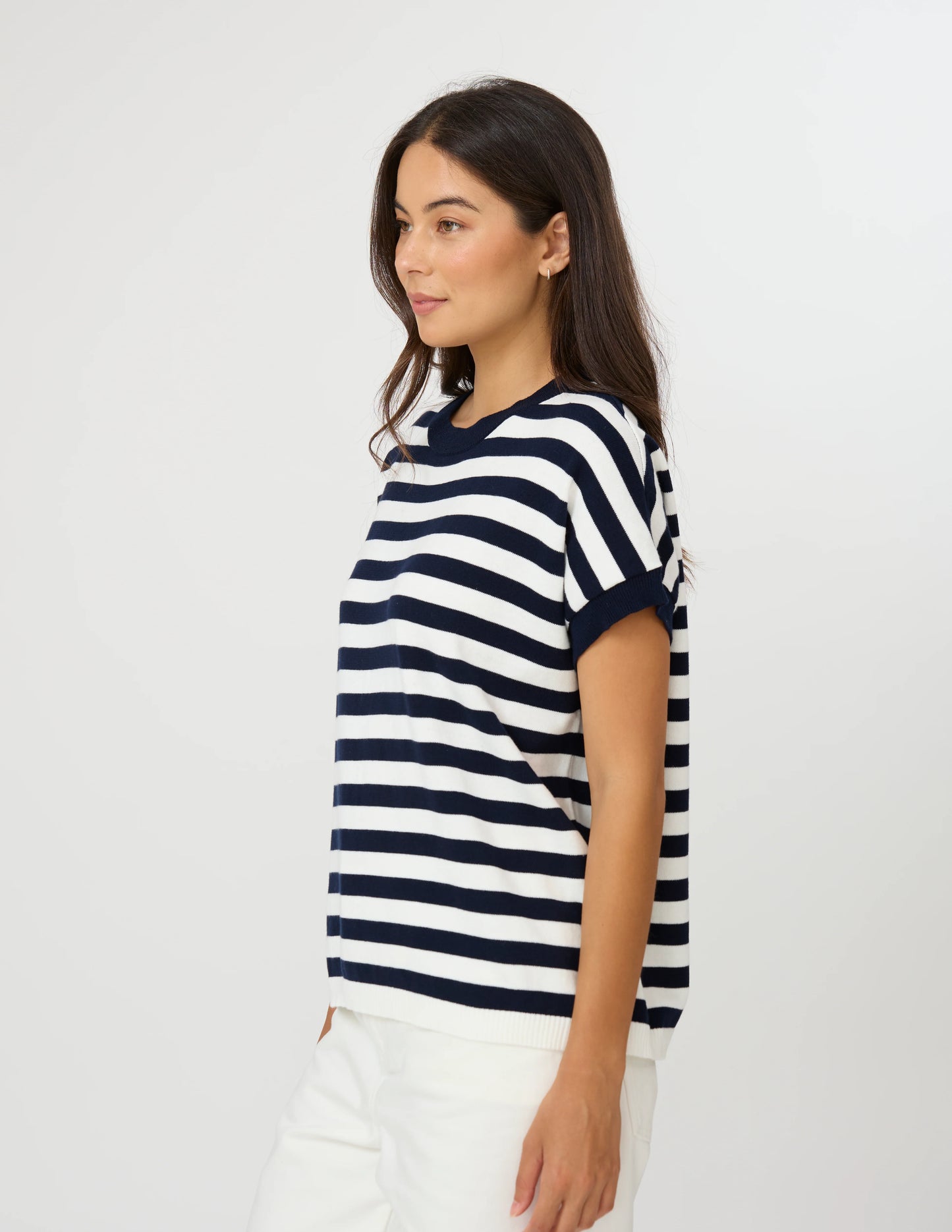 STELLA & GEMMA Gwen Tee - Milk/Midnight Stripe