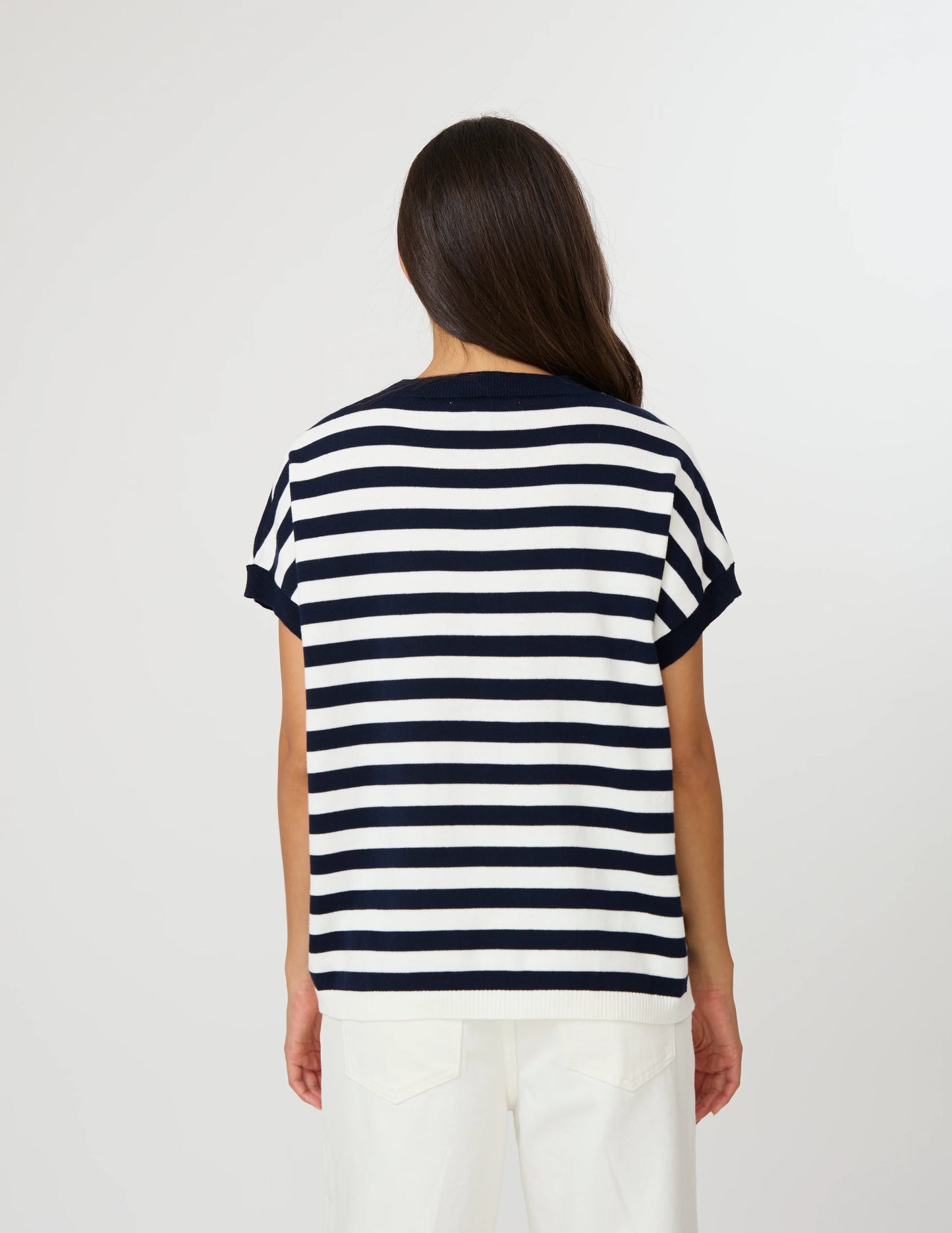 STELLA & GEMMA Gwen Tee - Milk/Midnight Stripe