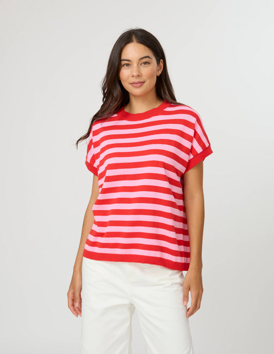 STELLA & GEMMA Gwen Tee - Pink/Red