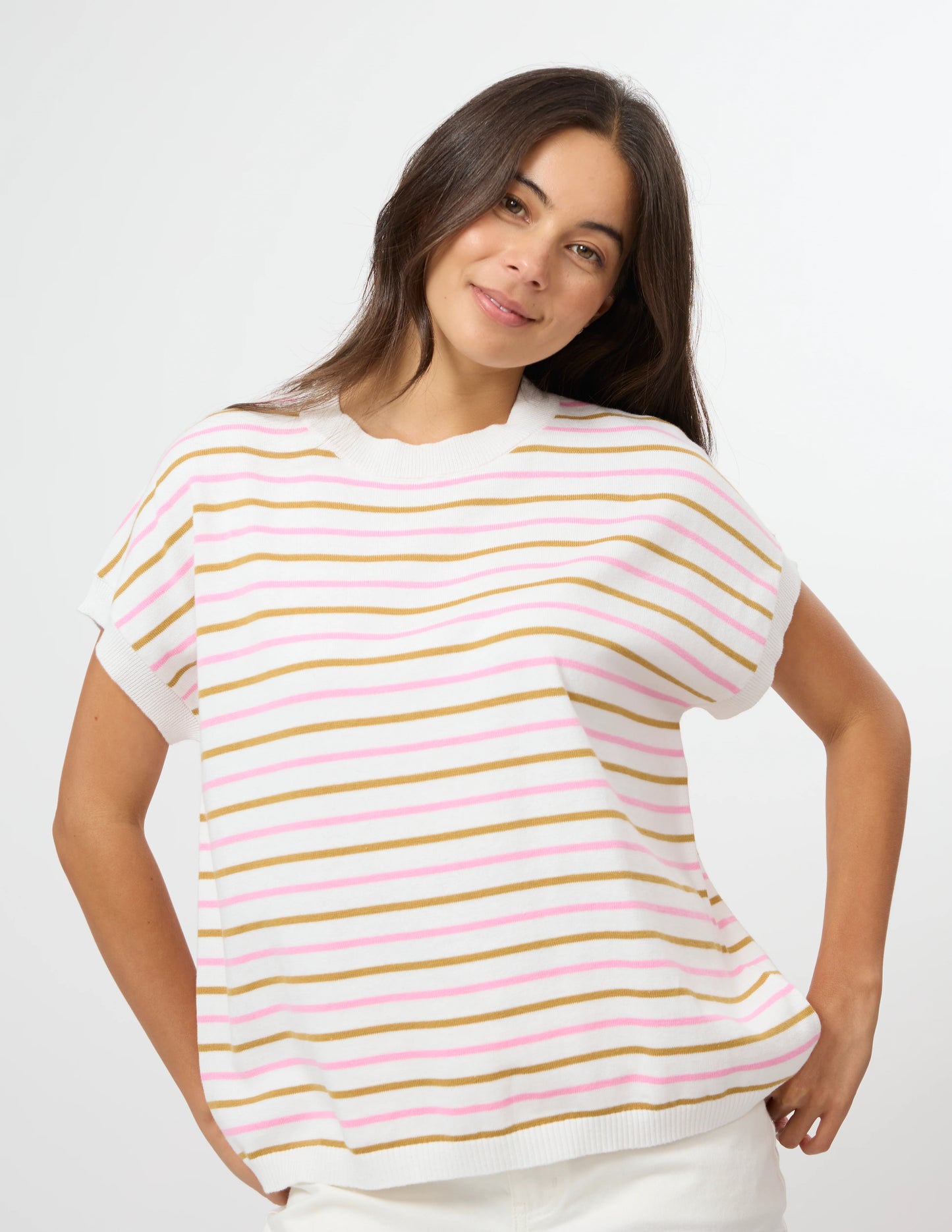 STELLA & GEMMA Gwen Tee - Milk/Pink/Bronze