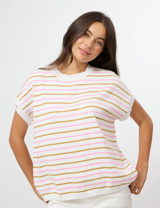 STELLA & GEMMA Gwen Tee - Milk/Pink/Bronze