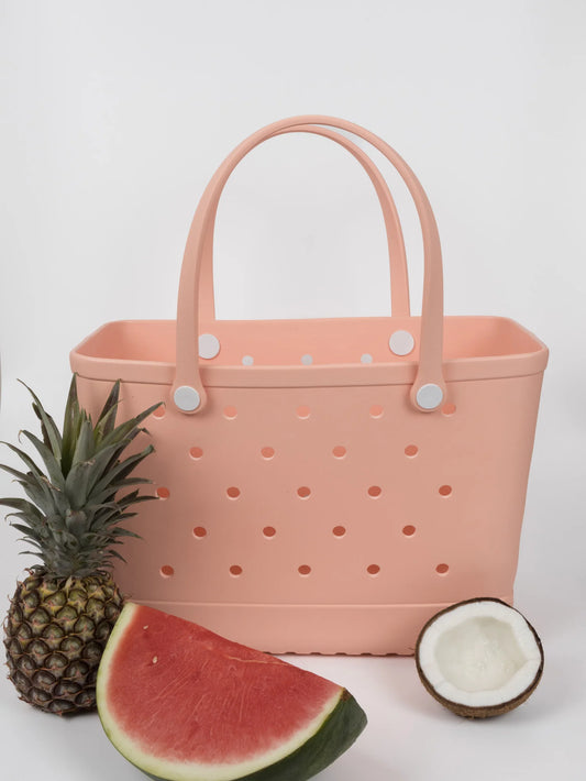 Aloha Vegan Tote Bag - Peach