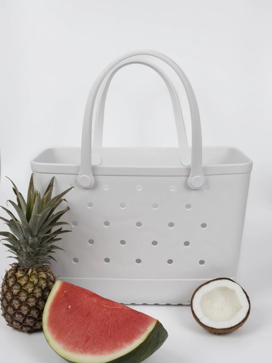 Aloha Vegan Tote Bag - White