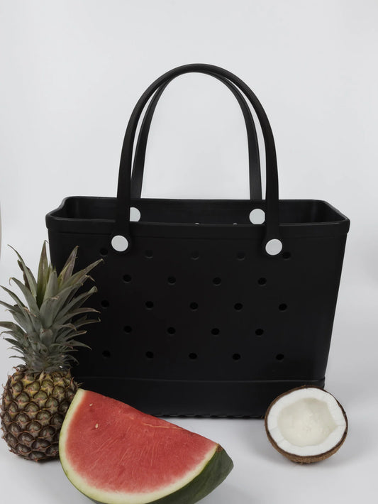 Aloha Vegan Tote Bag - Black