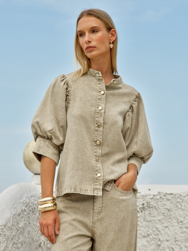 FATE + BECKER Saskia Balloon Shirt - Parchment