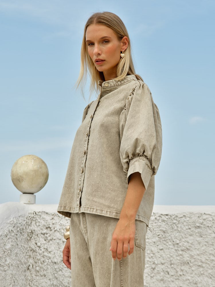 FATE + BECKER Saskia Balloon Shirt - Parchment