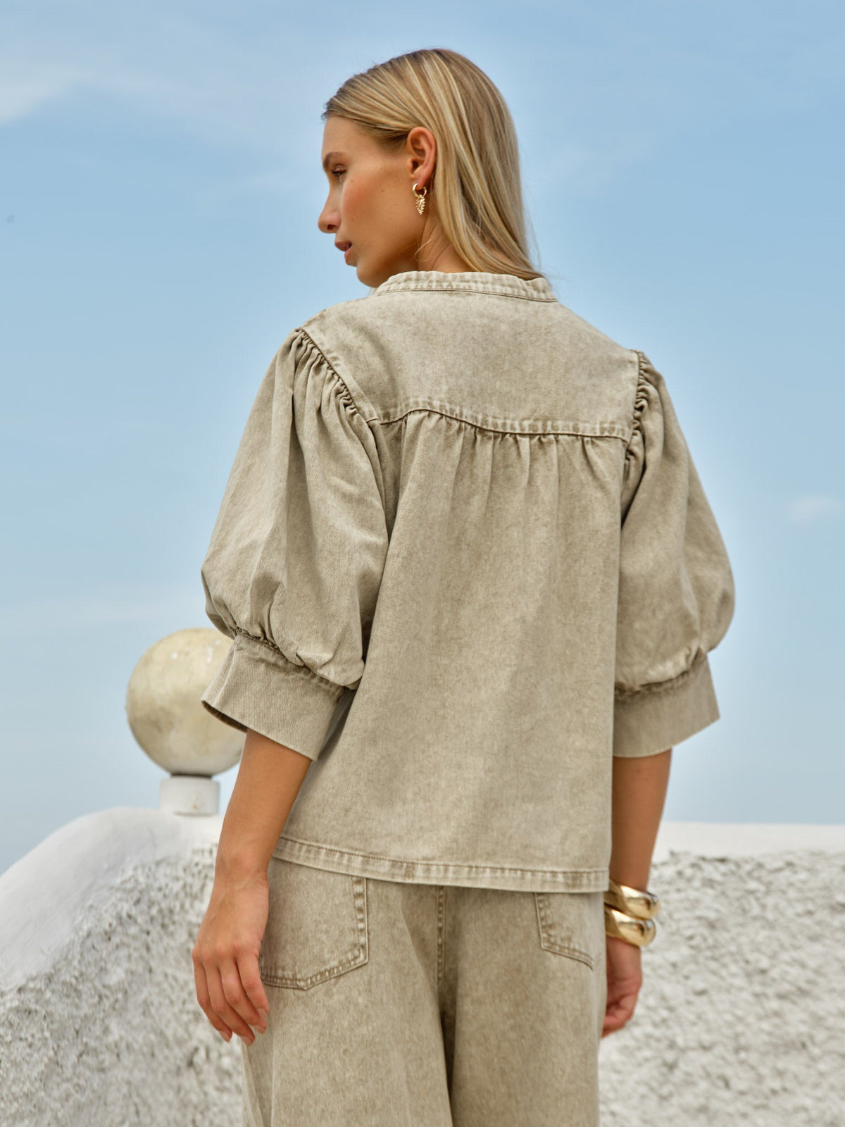 FATE + BECKER Saskia Balloon Shirt - Parchment