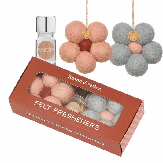 HOME DWELLER Felt Fresheners - Blue Cypress & Jasmine