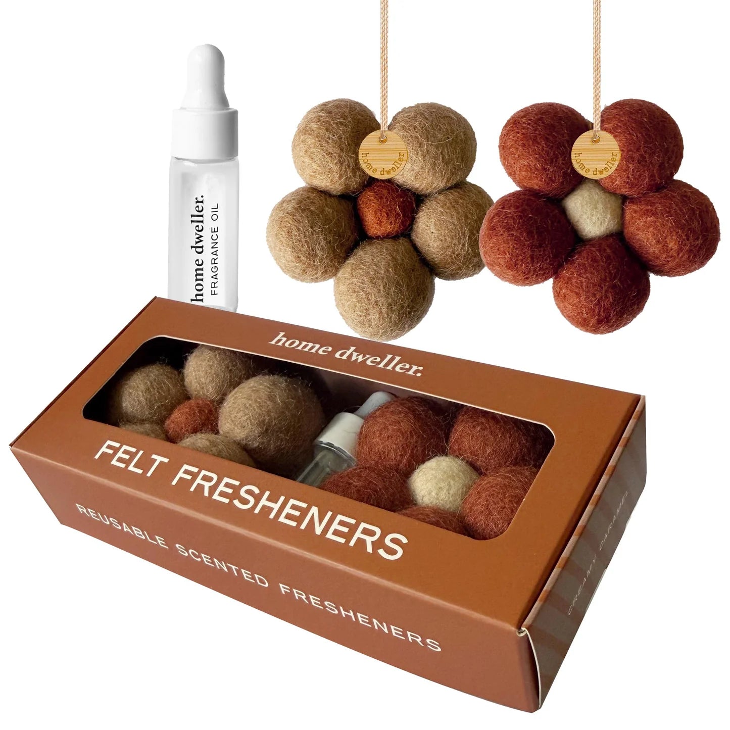HOME DWELLER Felt Fresheners - Creamy Caramel