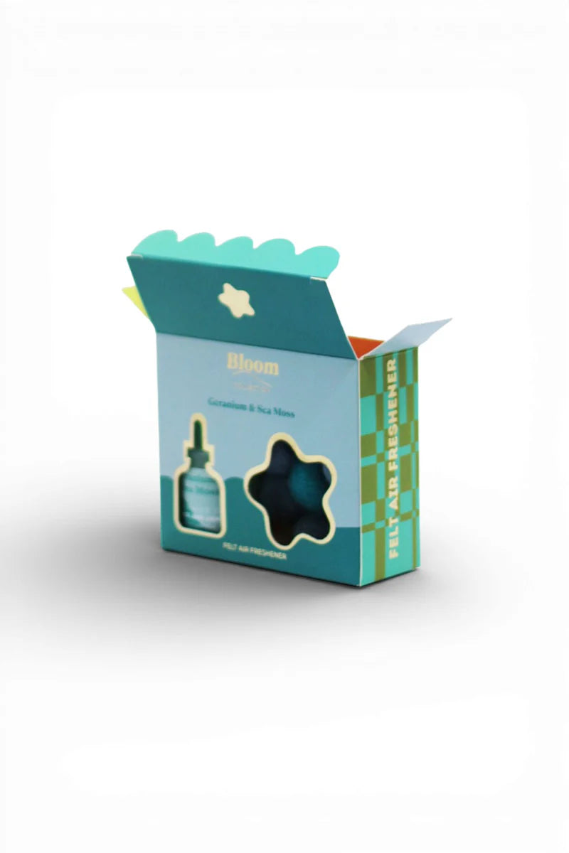 BLOOM Felt Air Freshner Set - Geranium & Sea Moss
