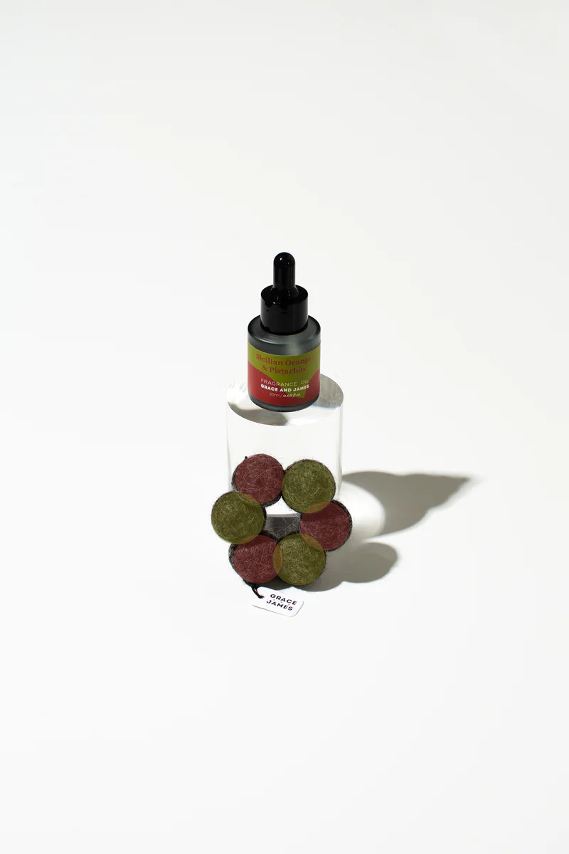 BLOOM Felt Air Freshner Set - Sicilian Orange & Pistachio