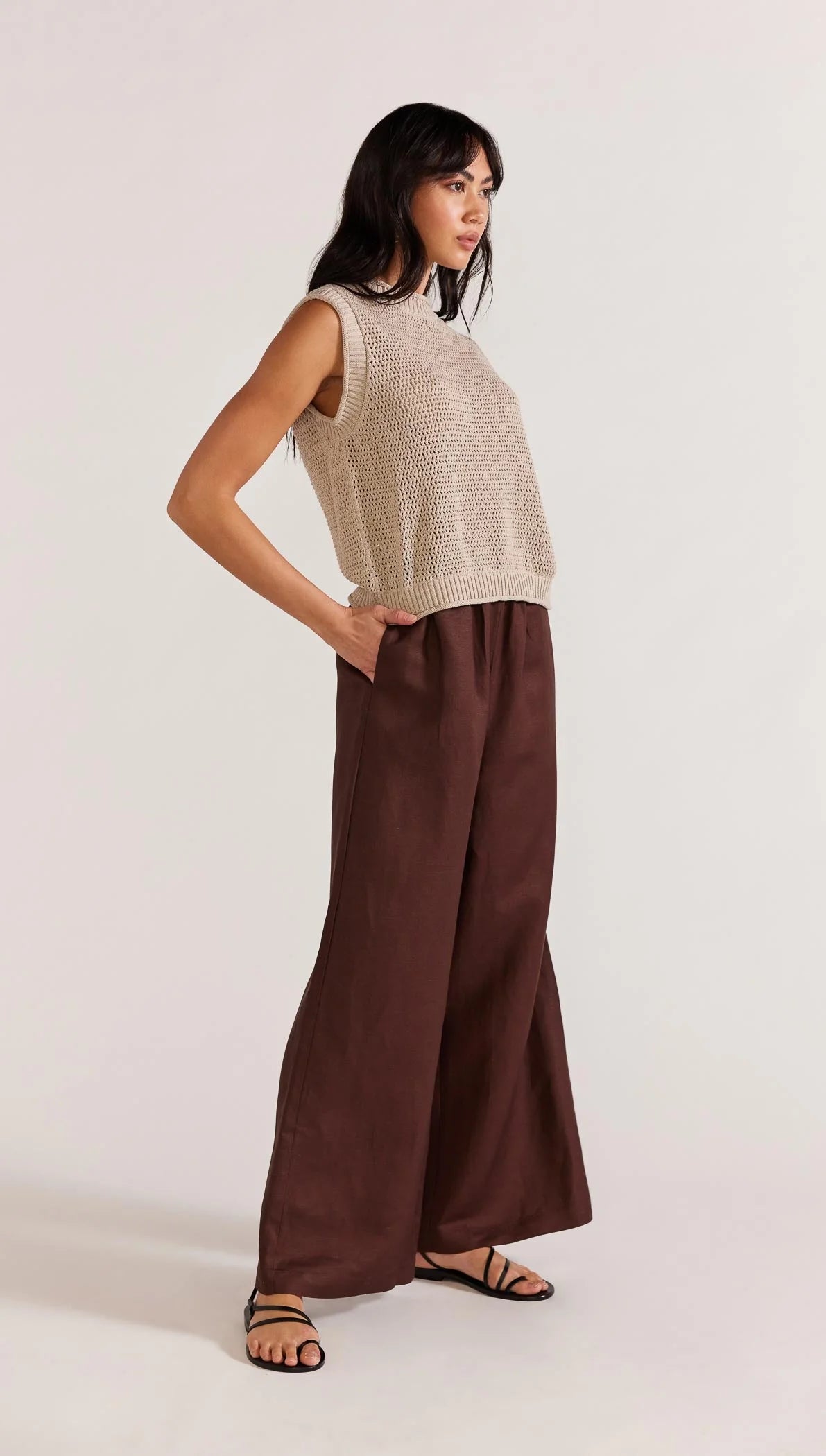 STAPLE THE LABEL Haven Relaxed Pant - Espresso